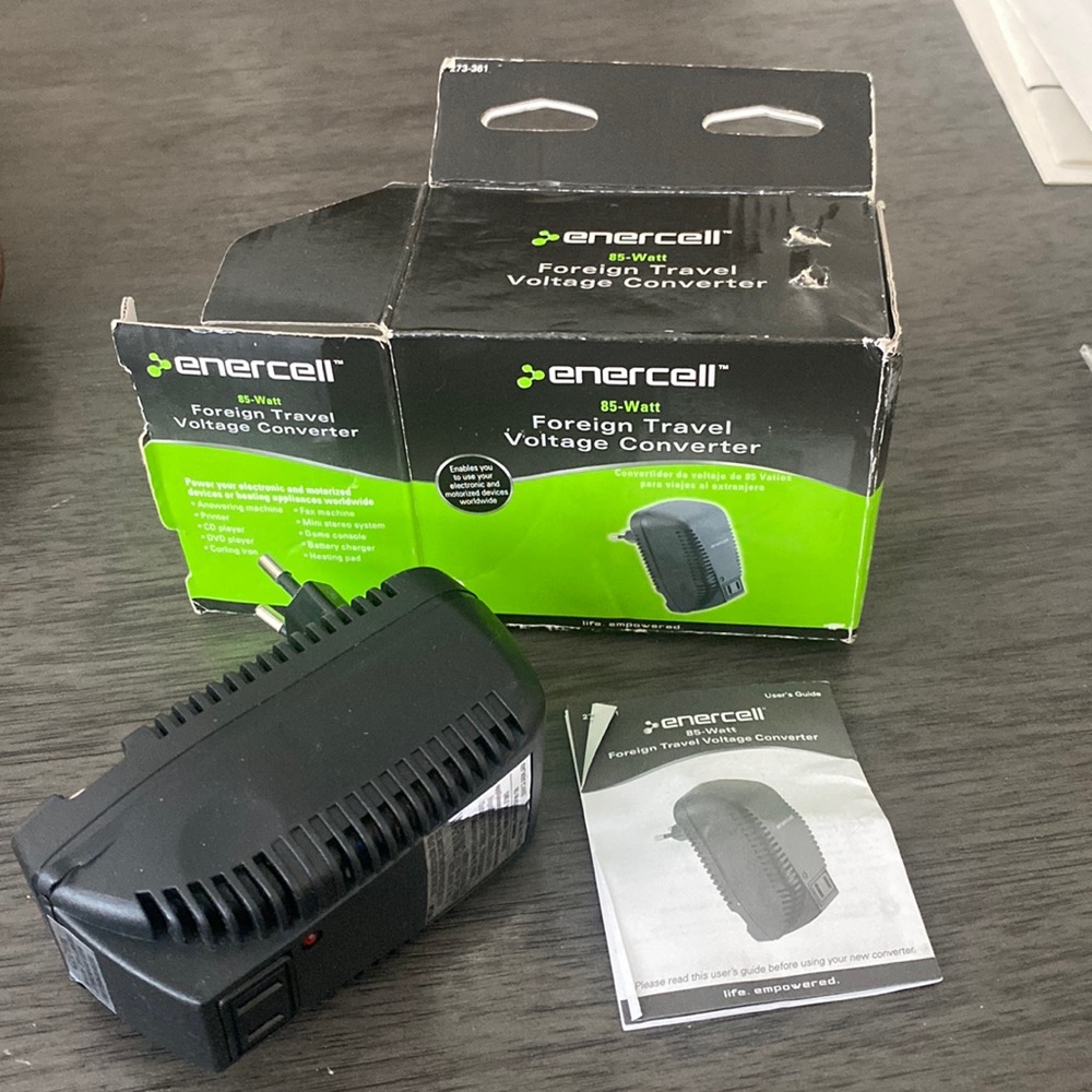 Enercell 85-Watt Foreign Travel Voltage Converter. New in box.